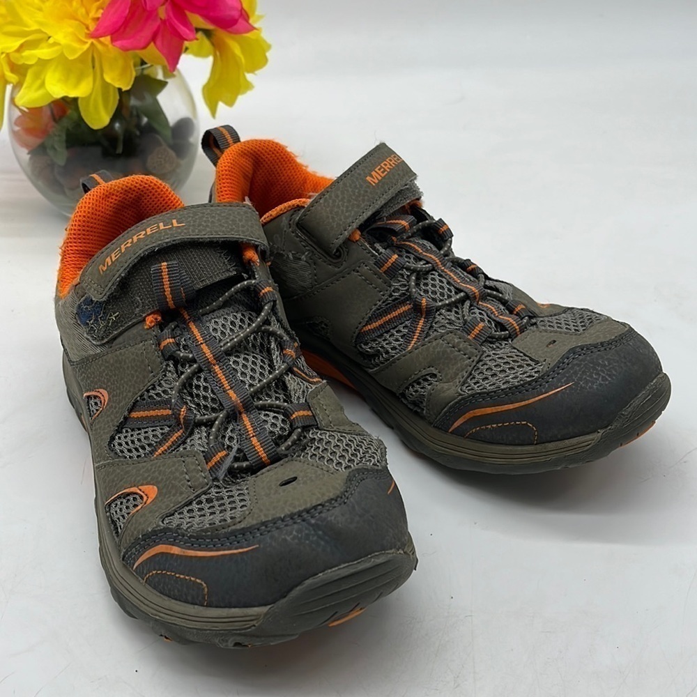 Merrell Dark Green Orange Sneakers Size Men's 5.5. MR3397